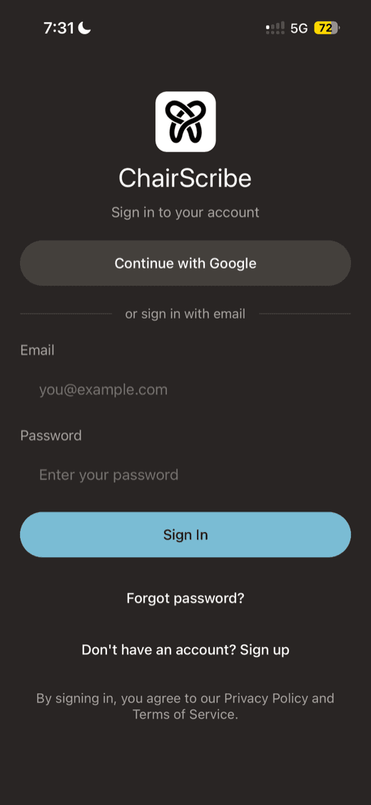 Sign In & Get Started