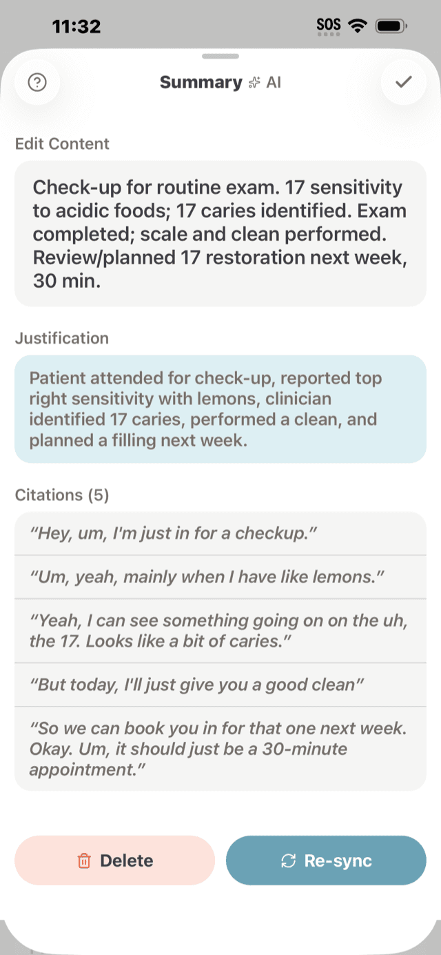 Citation-backed AI summaries